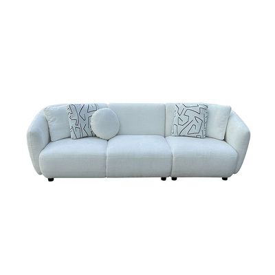 Gishelle 4 Seater Fabric Sofa - Snow White